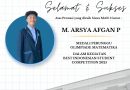 M. Arsya Afgan P Meraih Medali Perunggu Olimpiade Matematika dalam kegiatan Best Indonesia Student Competition 2025
