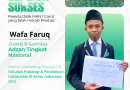 Wafa Faruq kembali raih Prestasi Juara 8 Lomba Adzan